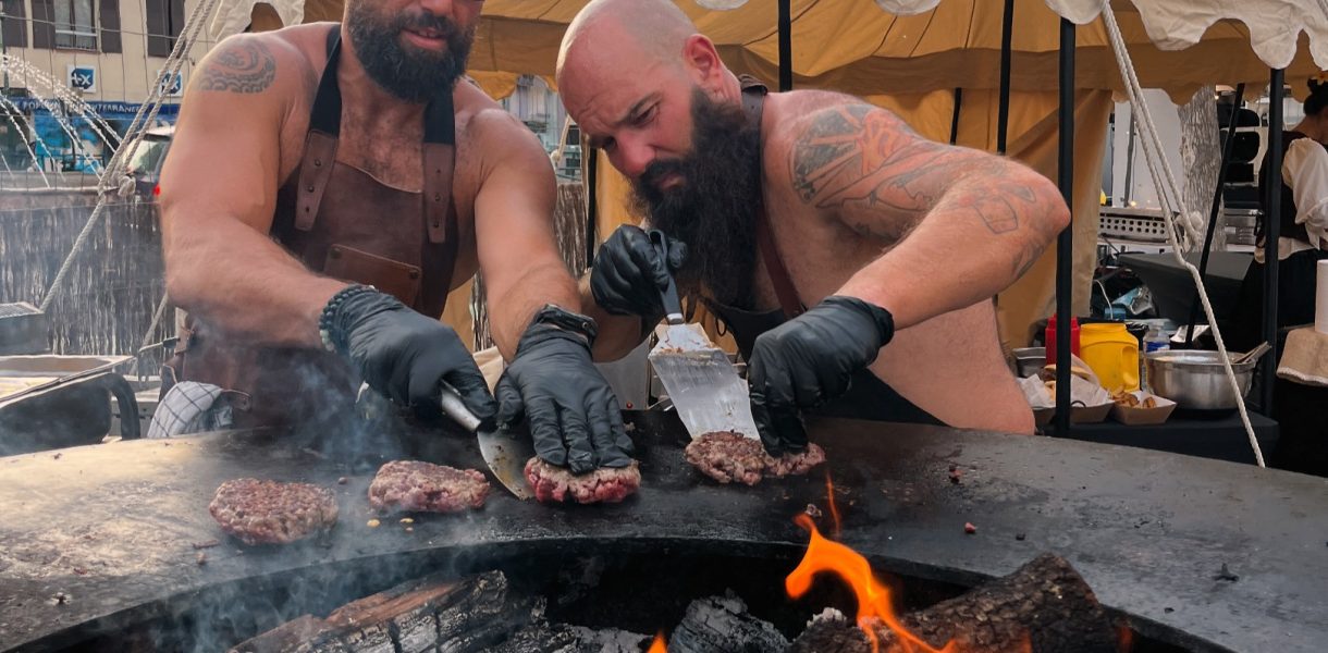 braséro médiéval à la garde